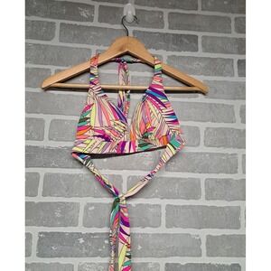 VS Victoria's Secret Geometric‎ Multicolor Triangle Bikini Halter Top Size XS